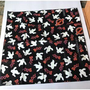 Vintage 1990's Ghosts & BOO! Original Glow In The Dark Halloween Bandana Scarf